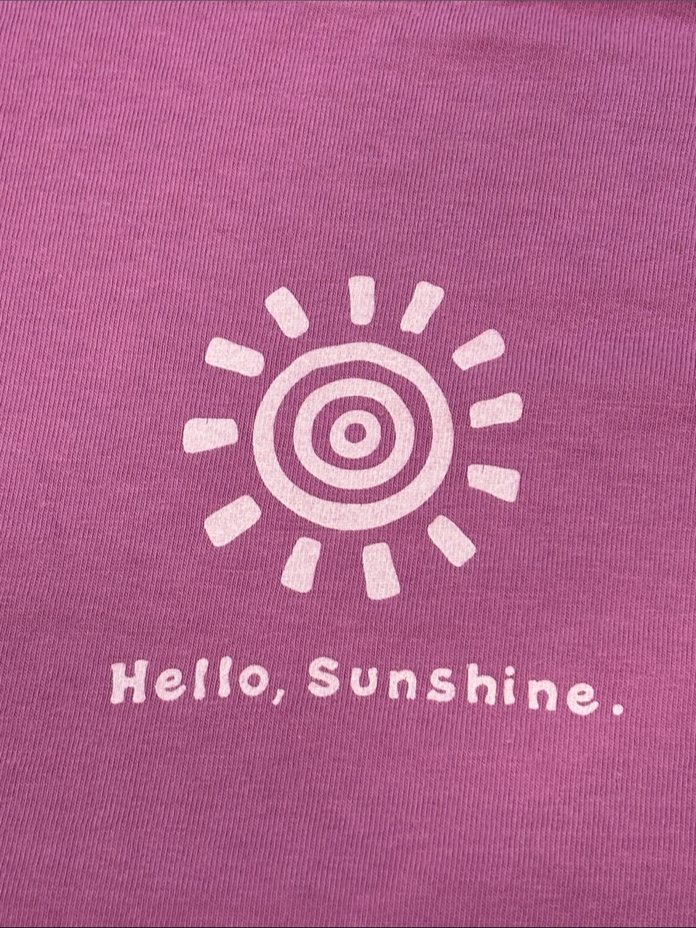 Life Is Good Raspberry 'Hello, Sunshine' Vintage Short Sleeve Tee NWOT